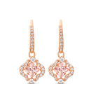 Swarovski Sparkling Dance Clover Pierced Earrings, Pink, Rose-gold tone plated