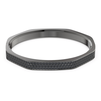 swarovski dextera bangle octagon shape black ruthenium plated