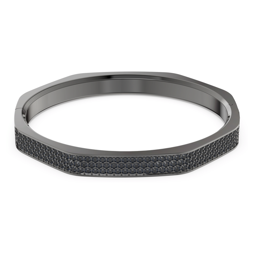 swarovski dextera bangle  octagon shape  black  ruthenium plated
