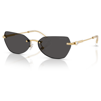 swarovski sunglasses  pillow shape  sk7038  gold tone