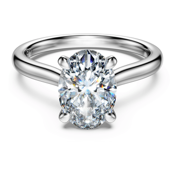 swarovski eternity solitaire ring  laboratory grown diamonds 2 ct tw  oval cut  18k white gold