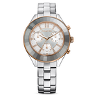 swarovski octea lux sport watch metal bracelet white stainless steel