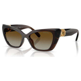 swarovski sunglasses  cat eye shape  sk6047  dark brown