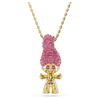 swarovski good luck trolls pendant troll pink gold tone plated