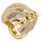 Sculptured Shells Ring, Light multi-colored, Mixed metal finish