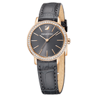 Buy Swarovski Graceful Mini Watch Leather strap Gray Rose gold tone PVD