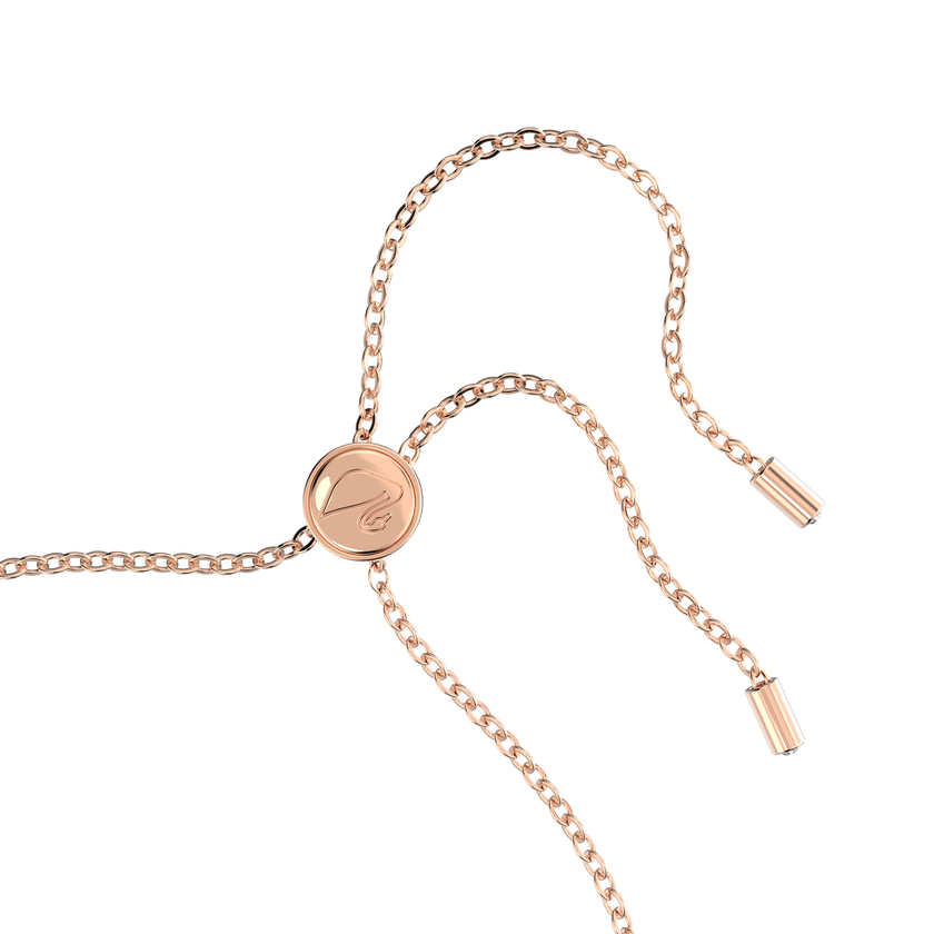 swarovski one bracelet  heart  pink  rose gold tone plated