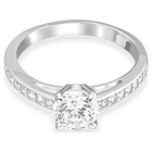 swarovski attract round ring  rhodium plated