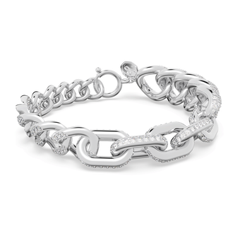 Dextera bracelet, Pavé crystal, Rhodium plated swarovski dextera bracelet pav crystal rhodium plated