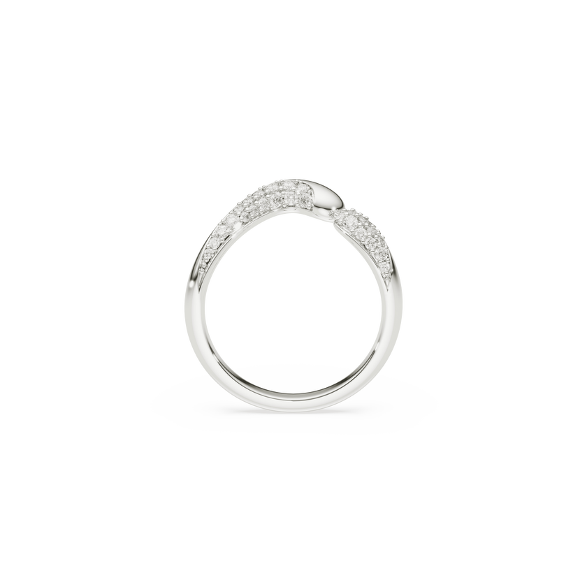 swarovski classica open ring  round cut  white  sterling silver