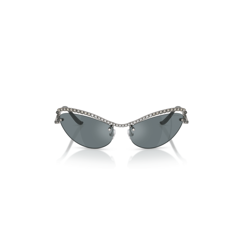 swarovski sunglasses  cat eye shape  sk7048  silver tone