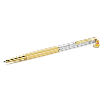 swarovski crystalline ballpoint pen  winnie the pooh  yellow lacquered  gold tone plated