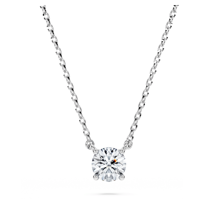 swarovski eternity pendant  lab grown diamonds 0 5 ct tw  round shape  sterling silver