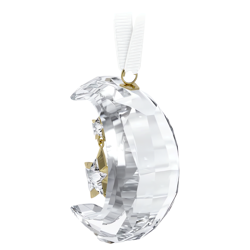 swarovski holiday magic moon ornament
