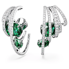 swarovski hyperbola ear cuff carbon neutral zirconia mixed cuts green rhodium plated
