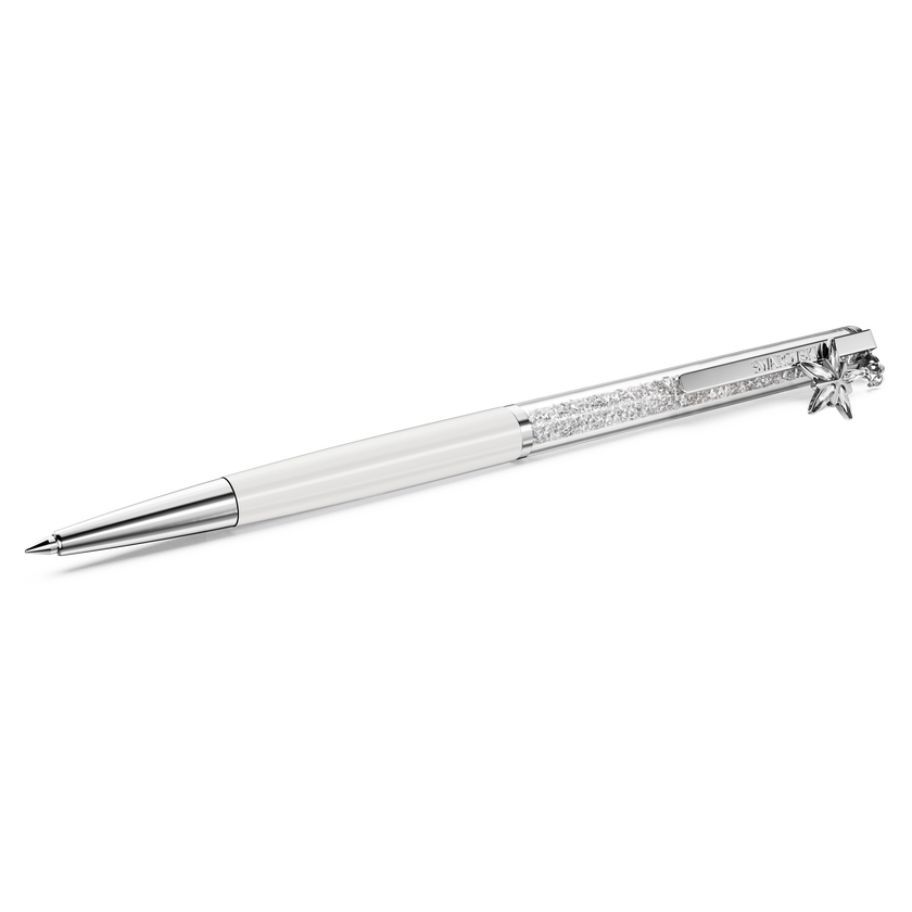swarovski crystalline ballpoint pen  white  white lacquered  chrome plated