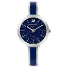 swarovski crystalline delight watch metal bracelet blue stainless steel