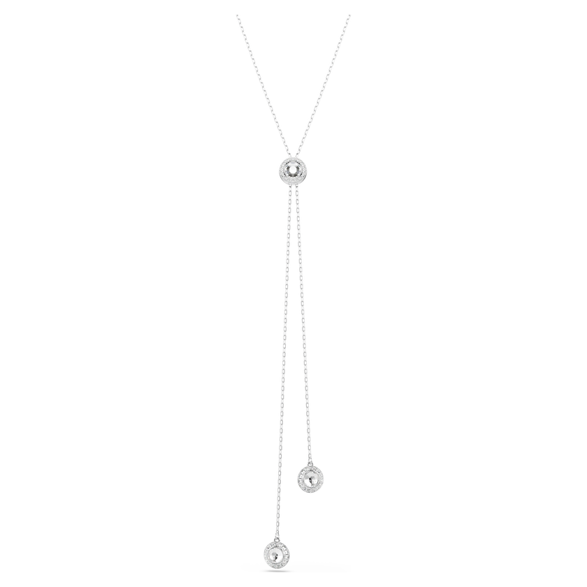 swarovski una angelic y pendant  round cut  white  rhodium plated