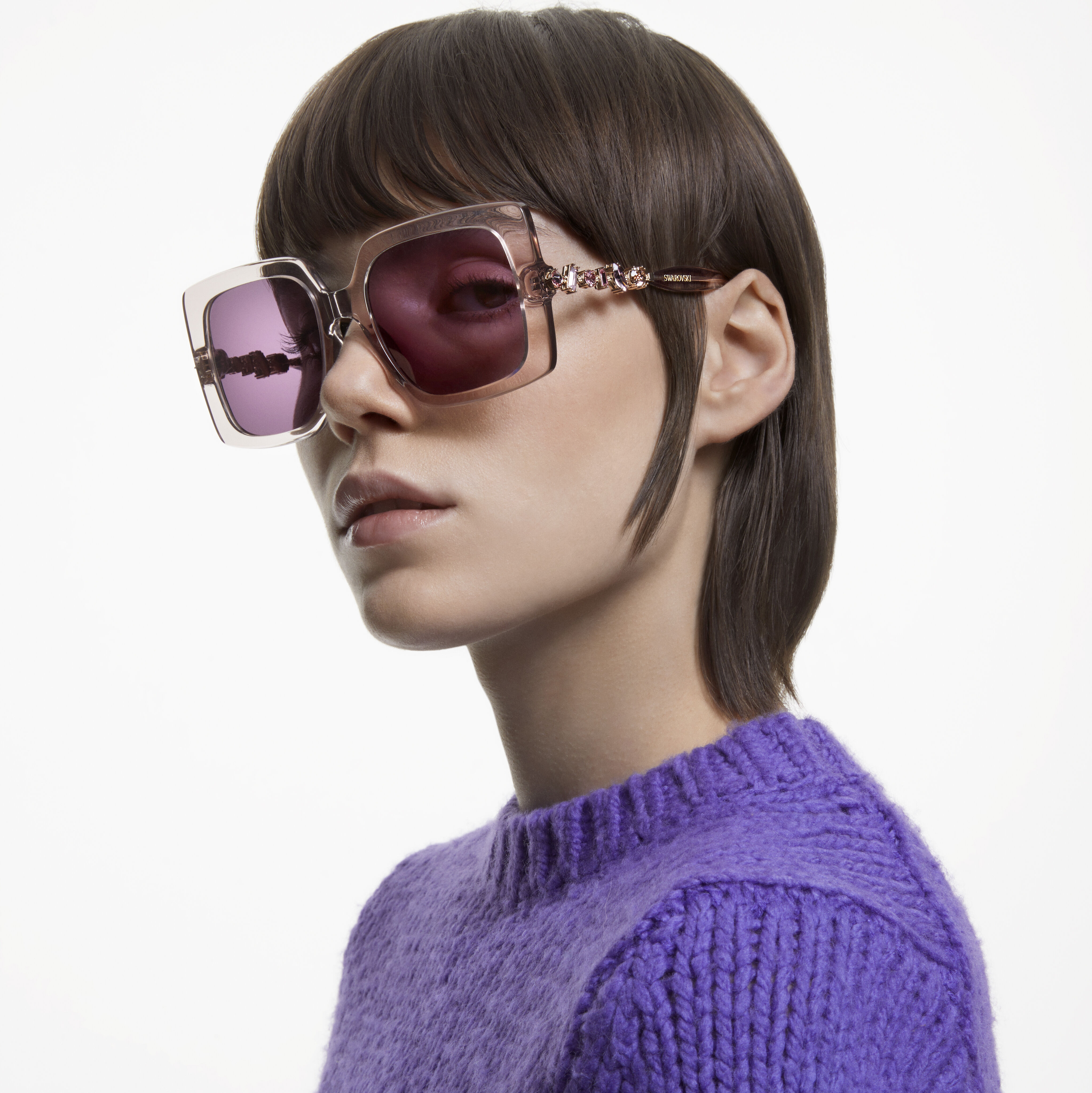Oversized shop purple sunglasses