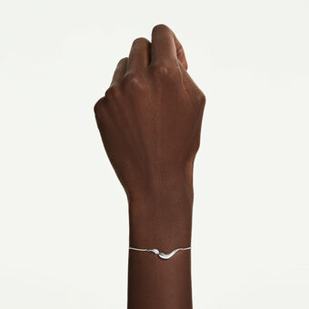 swarovski classica bracelet  round cut  white  sterling silver