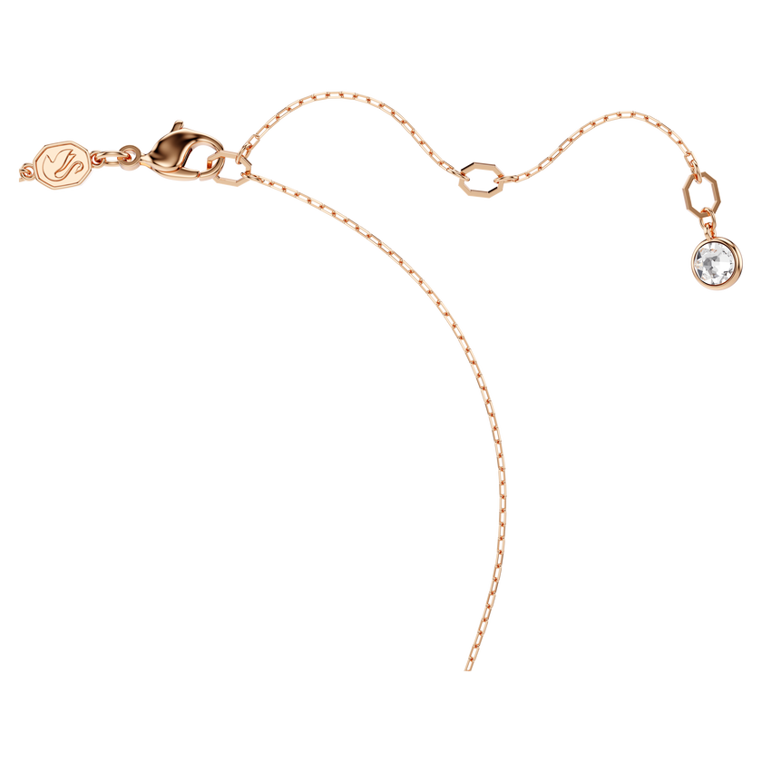 swarovski sublima pendant  crystal pearl  moon  multicolored  rose gold tone plated