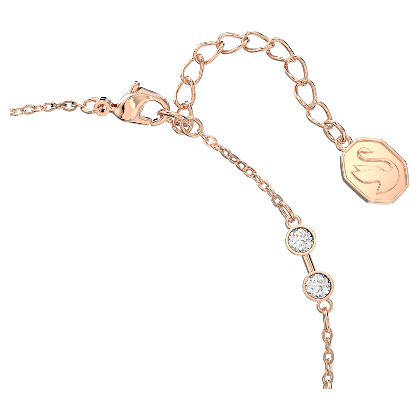 swarovski remix collection strand  round cut  white  18k rose gold finish