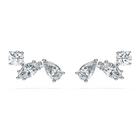 swarovski galaxy stud earrings  lab grown diamonds 0 5 ct tw  mixed shapes  sterling silver