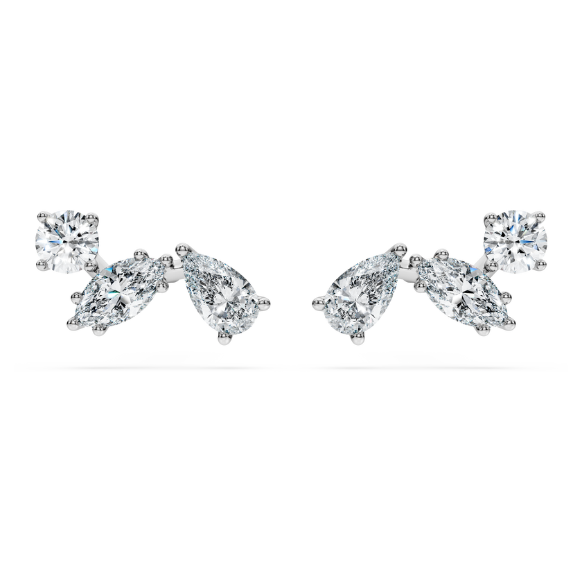 swarovski galaxy stud earrings  lab grown diamonds 0 5 ct tw  mixed shapes  sterling silver