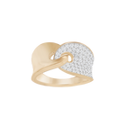 Guardian Ring, White, Rose-gold tone plated