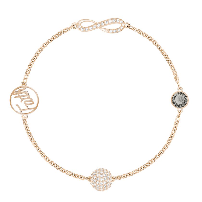 The Swarovski Remix Collection, Infinity Symbol Black, Rose Gold Plated