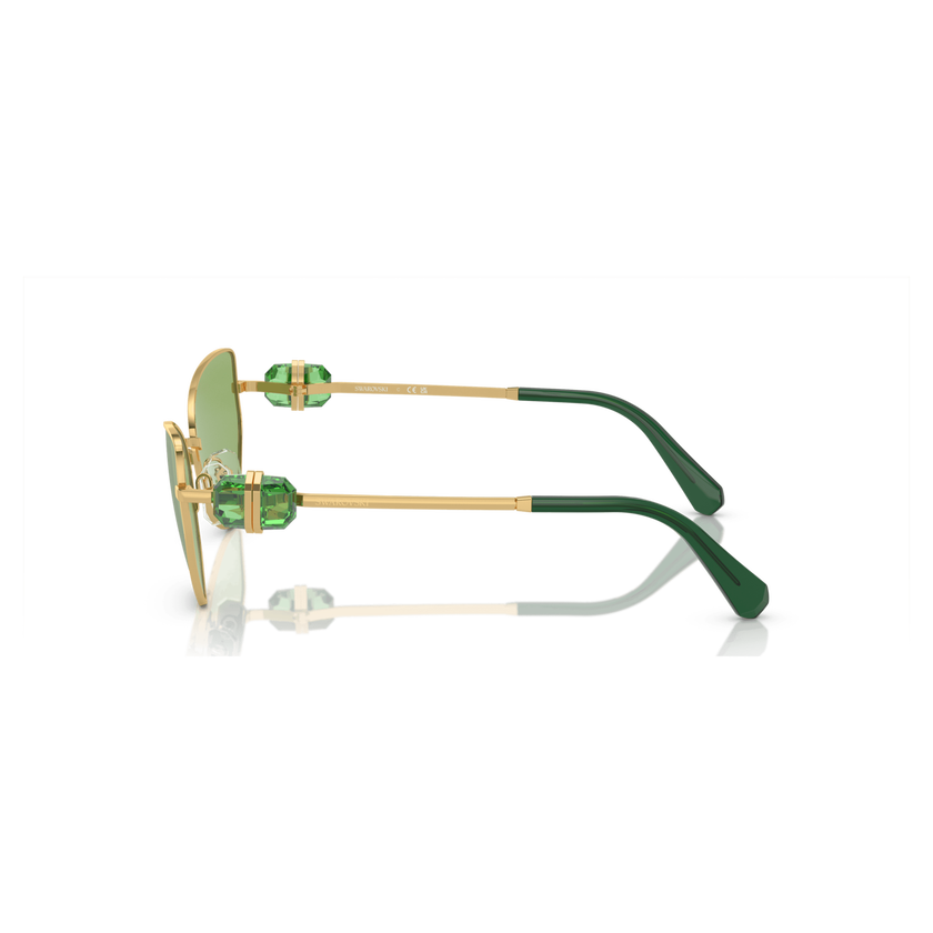 swarovski sunglasses  cat eye shape  sk7003el  green