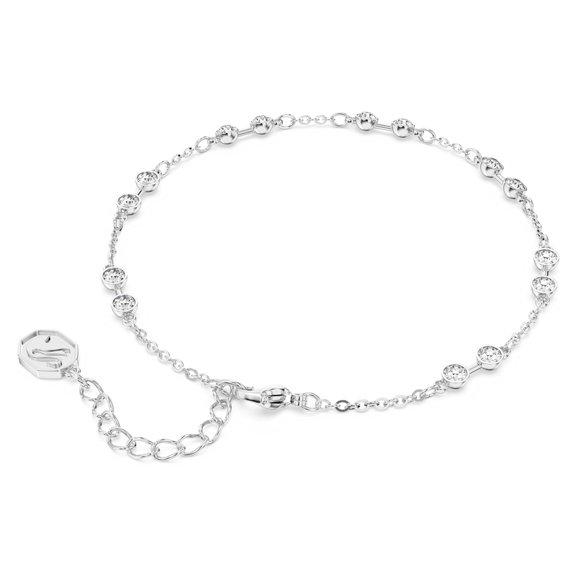swarovski remix collection strand  round cut  white  rhodium plated