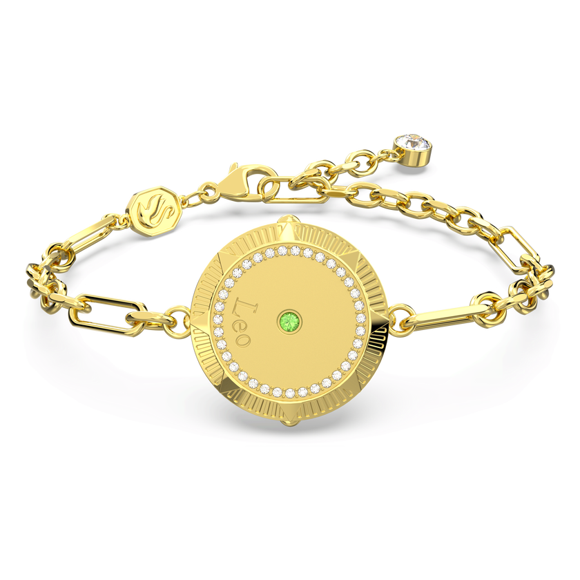 swarovski zodiac bracelet  leo  gold tone  gold tone plated