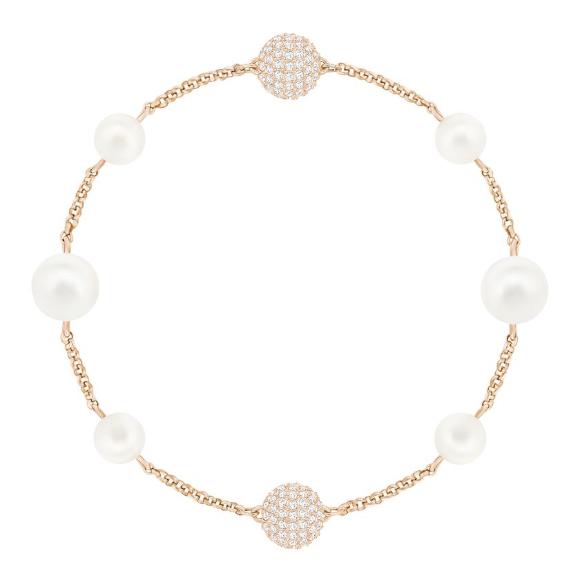 The Swarovski Remix Collection, Mixed White Crystal, Pearl, White, Rose Gold Plated
