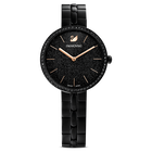 swarovski cosmopolitan watch metal bracelet black black pvd
