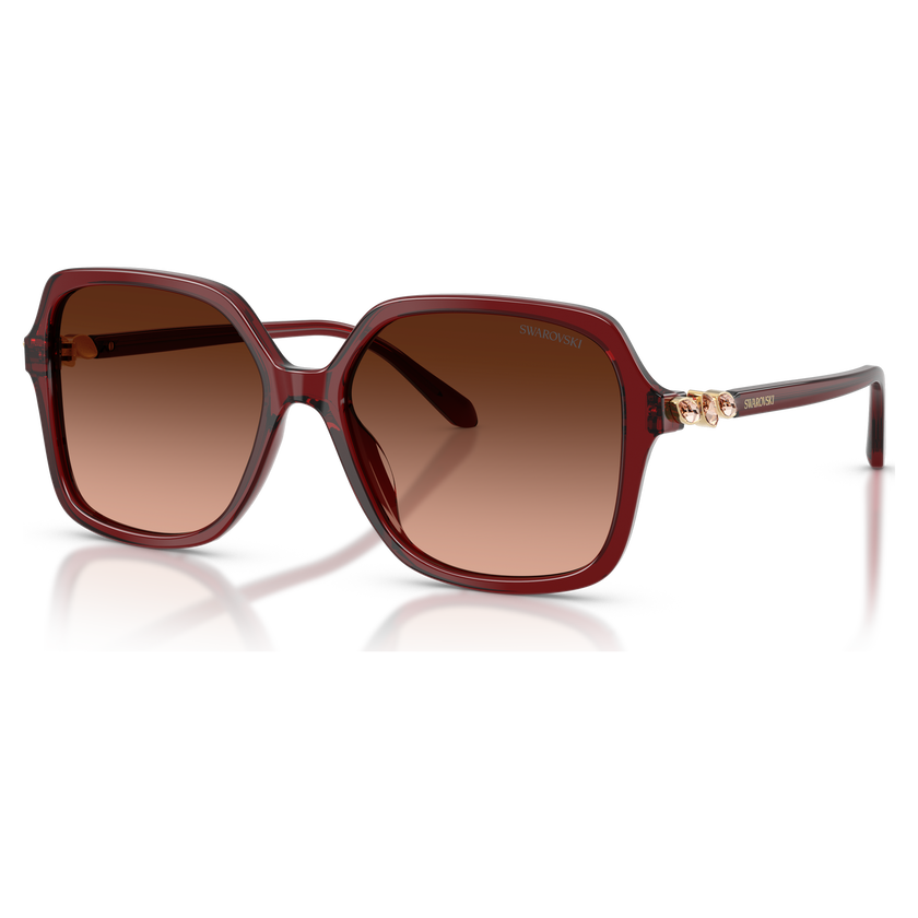 swarovski sunglasses  square shape  sk6067  burgundy