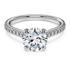 swarovski eternity solitaire ring  lab grown diamonds 1 7 ct tw  round shape  18k white gold