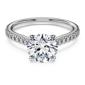 swarovski eternity solitaire ring laboratory grown diamonds 1 7 ct tw round cut 18k white gold