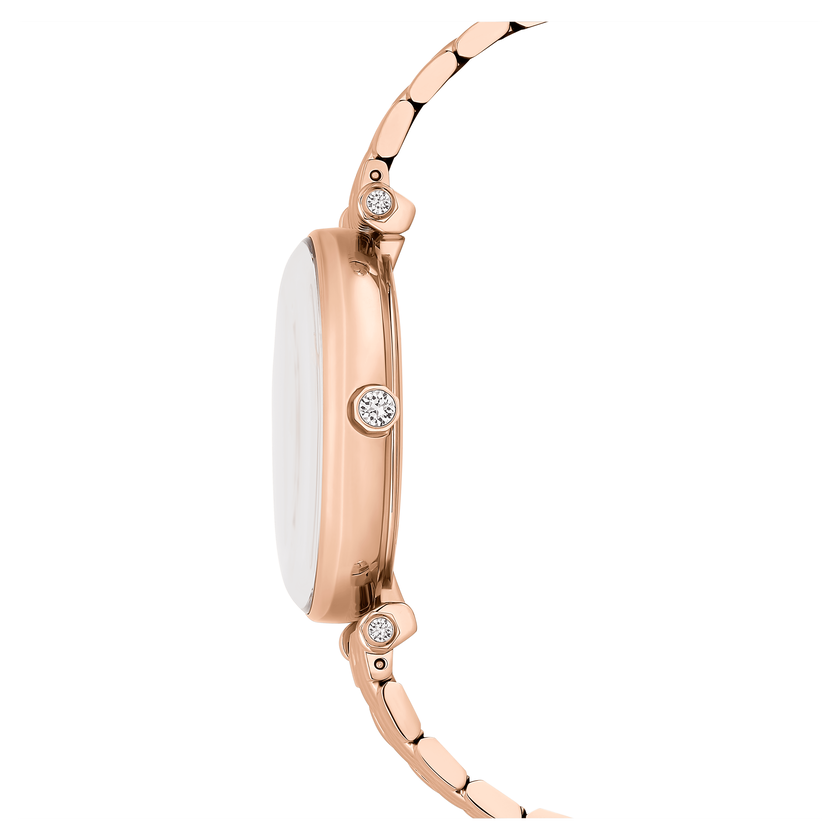 swarovski crystalline wonder watch  swiss made  metal bracelet  rose gold tone  rose gold tone finish