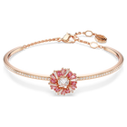 swarovski idyllia bangle mixed cuts flower pink rose gold tone plated
