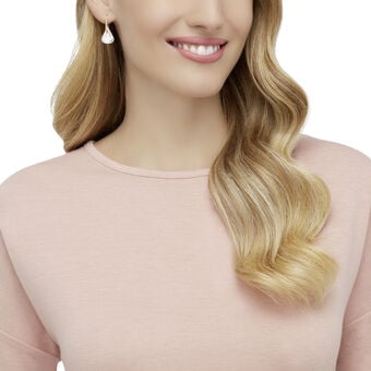 swarovski lunar drop earrings  pink  rose gold tone plated