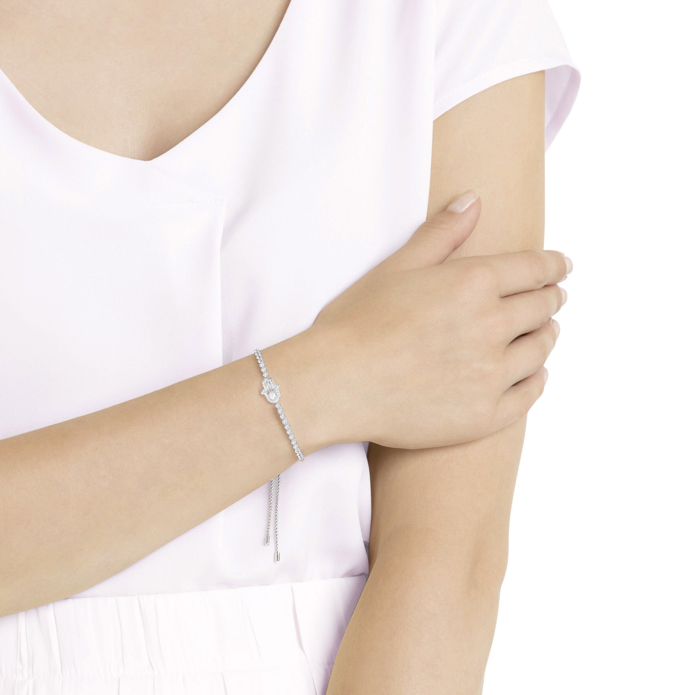 Swarovski hamsa shop hand bracelet