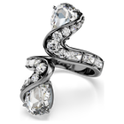 swarovski the vienna collection open ring feather white ruthenium plated