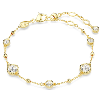 swarovski imber bracelet round cut white gold tone plated