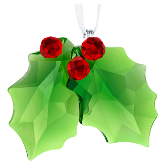 swarovski joyful holly ornament