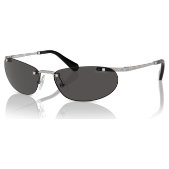 swarovski sunglasses  oval shape  black