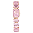 Millenia Watch, Octagon cut bracelet, Pink, Rose gold-tone finish