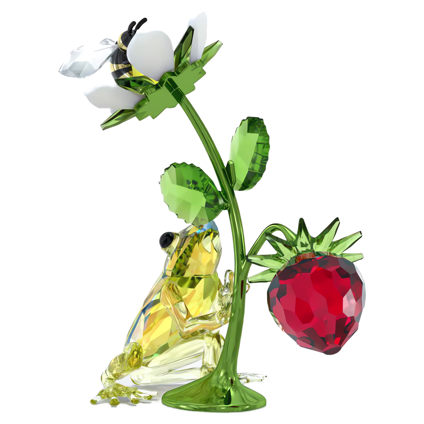swarovski idyllia frog  bee and strawberry