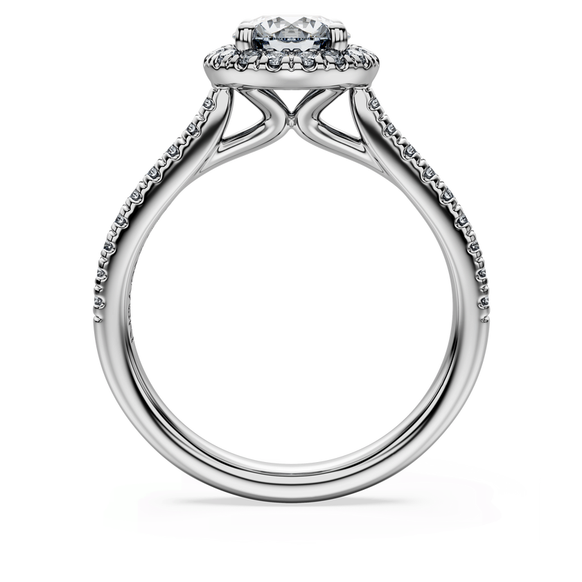 swarovski eternity halo solitaire ring  lab grown diamonds 1 33 ct tw  round shape  18k white gold