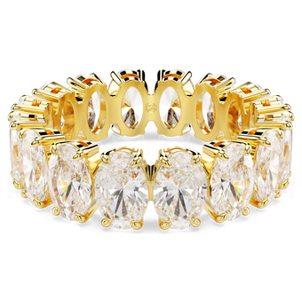 swarovski matrix ring oval cut white gold tone plated